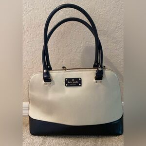 Kate Spade Black and Cream Satchel